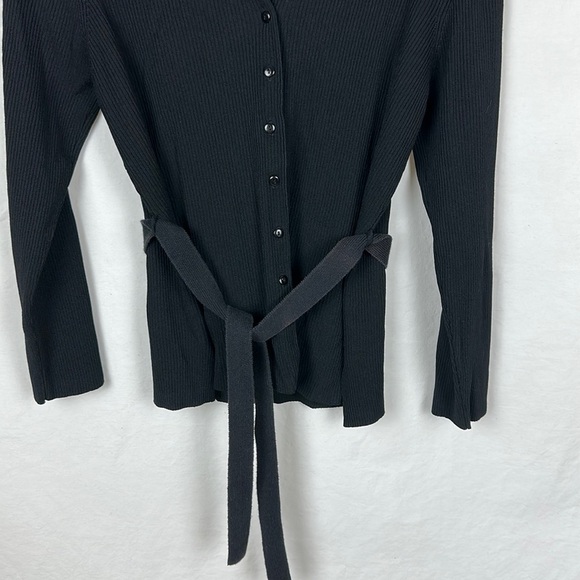 SML Sport black belted button-down cardigan, size PM - Picture 3 of 7